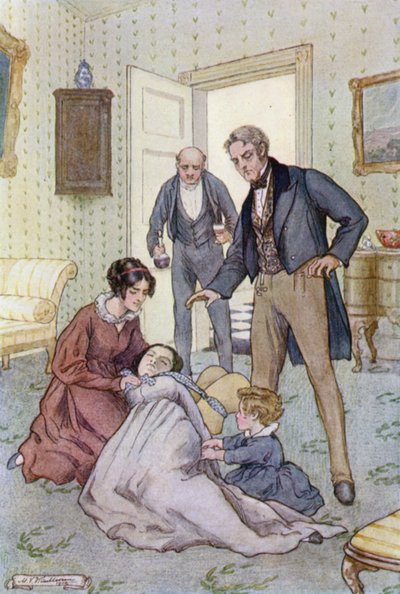 Illustration für Wives and Daughters von Mrs. Gaskell von Mary V. Wheelhouse